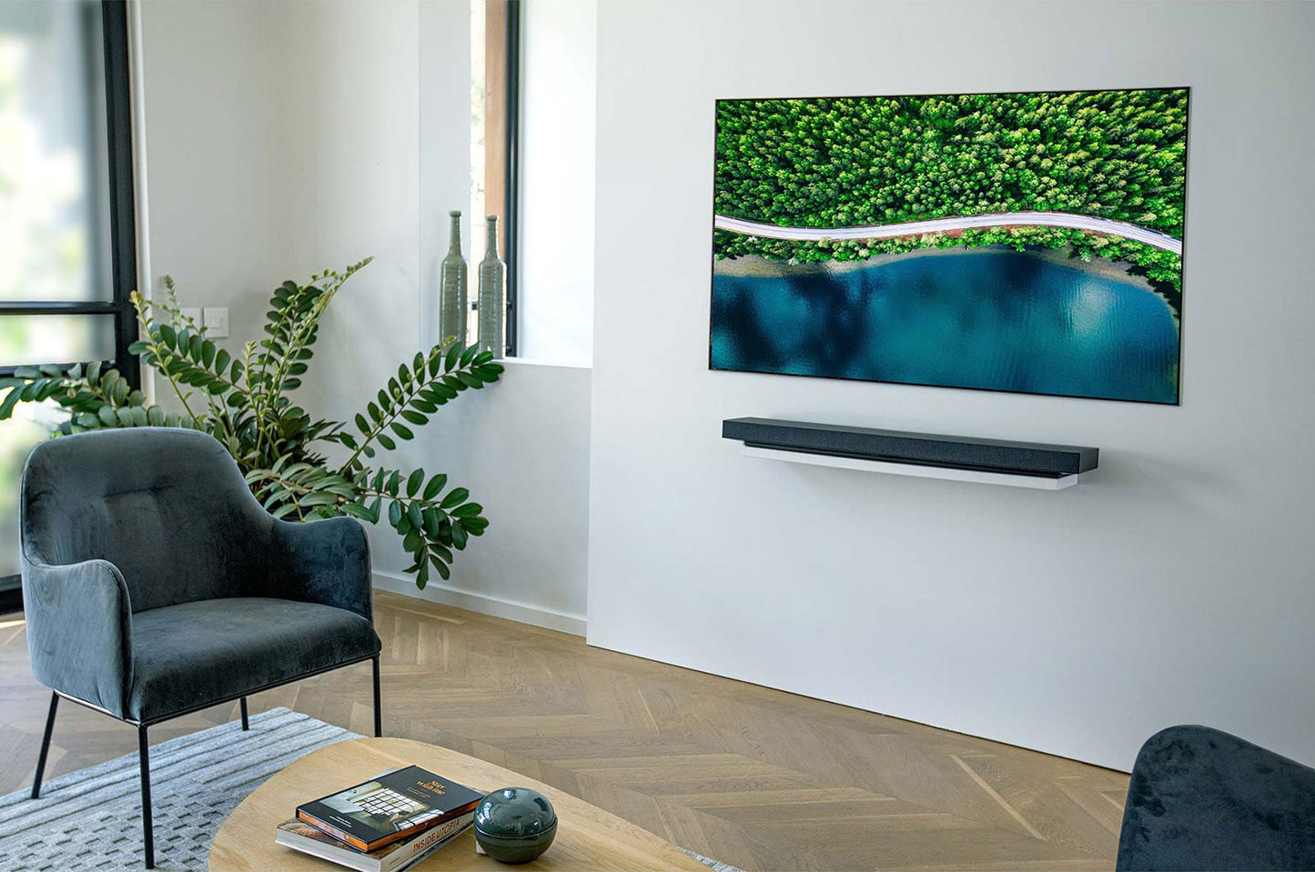LG WX 65 inch Class Wallpaper 4K Smart OLED TV w/ AI ThinQ® (64.5'' Diag)